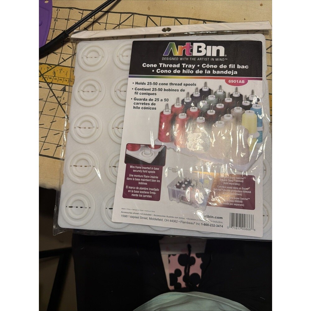 ArtBin 6901AB Cone Thread Tray, Sewing & Embroidery Serger Cone Thread Spool ...